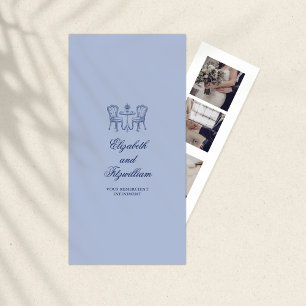 Minimalist Sketched Photo Booth Bookmark Holder  Thank You Card