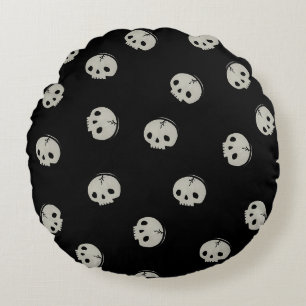  Minimalist Skull Pattern Aesthetic Phone case Round Pillow