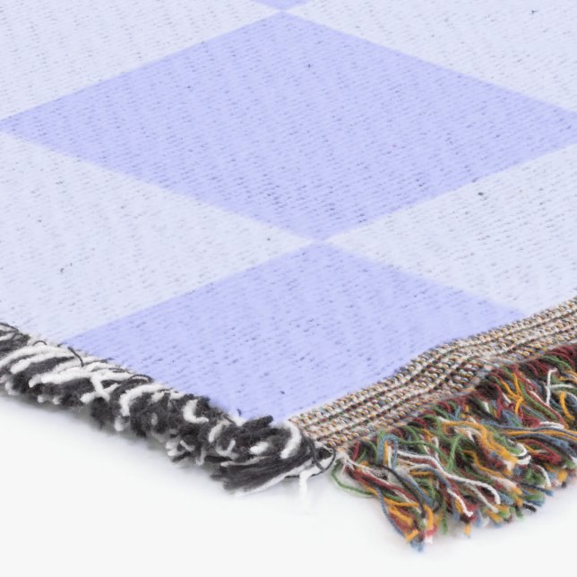 Minimalist Sky Blue Pattern Custom Text  Throw Blanket (Corner)