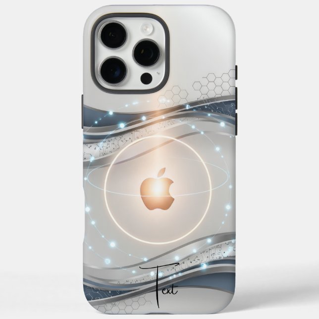 Minimalist Slate Blue Wave Design, Customizable  Case-Mate iPhone Case (Back)