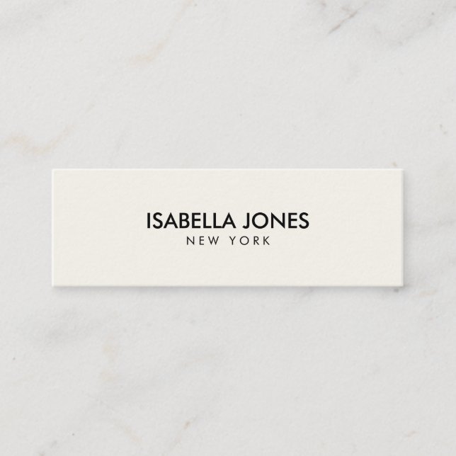 Minimalist Slim Kraft Business Card (Front)