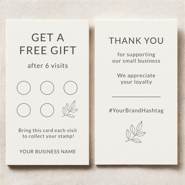 Minimalist Small Business Branding Loyalty Card (Creator Uploaded)