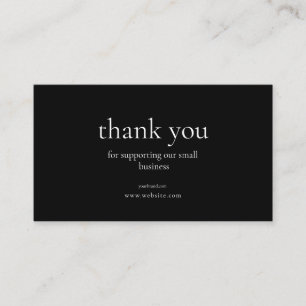 Minimalist Small Business Discount QR Card black