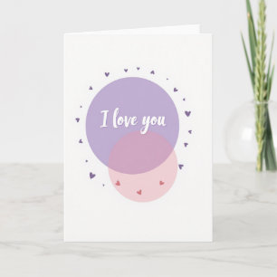 Minimalist Smooth Hearts I Love You Card