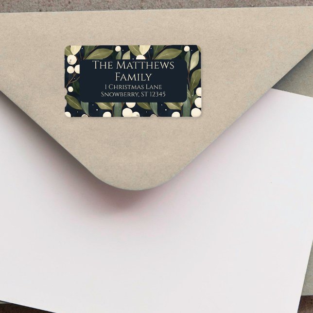 Minimalist Snowberry Christmas  Label (Creator Uploaded)