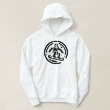 Minimalist Snowboarder Freestyle Jump Black-White