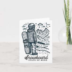Minimalist Snowboarder – Mountain Adventure Snowbo Card