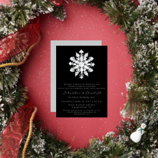 Minimalist Snowflake | Black Wedding