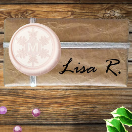 Minimalist Snowflake Christmas Family Monogram Wax Seal Sticker