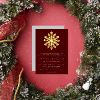 Minimalist Snowflake | Red Wedding