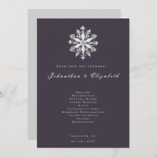 Minimalist Snowflake Wedding   Plum Purple Program