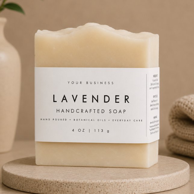 Minimalist Soap Small Business Belly Band Label (Creator Uploaded)
