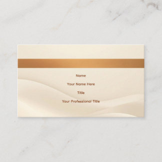 Minimalist Soft Beige & Tan Modern Business Card
