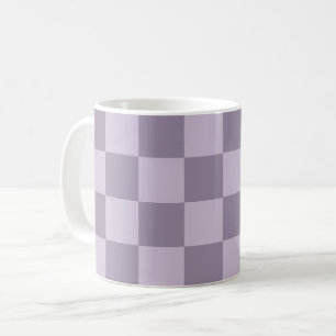 Minimalist Soft Lavender Checkerboard Pattern  Coffee Mug