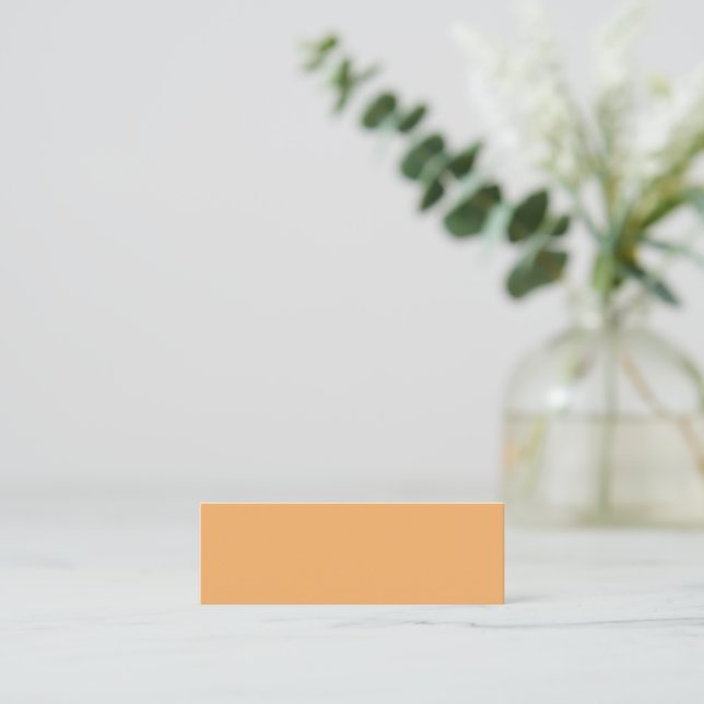 Minimalist Soft Orange Mini Business Card (Standing Front)