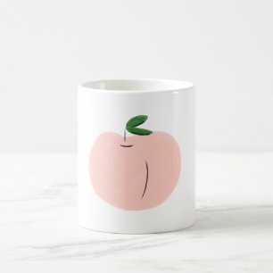 Minimalist Soft Pink Peach Fruit Gift Coffee Mug