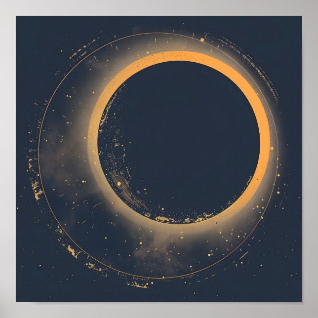 Minimalist Solar Eclipse Poster (Front)