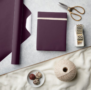 Minimalist Solid Elegant Dark Wine Purple Wrapping Paper