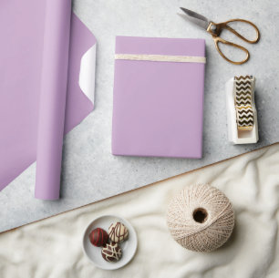 Minimalist Solid Elegant Lilac Light Purple Plain Wrapping Paper