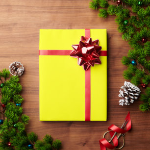Minimalist Solid Yellow Color Wrapping Paper Sheet