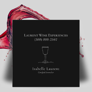 Minimalist Sommelier Wine Expert Calling Card