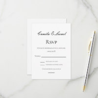 Minimalist Spanish Wedding RSVP card