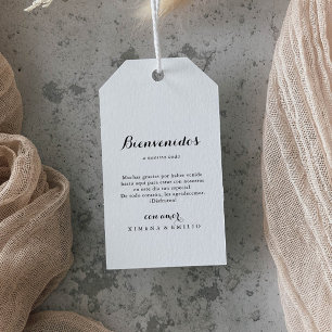 Minimalist Spanish Wedding Welcome Gift Tags