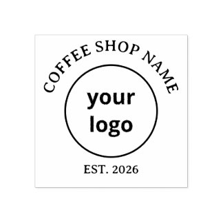 Minimalist Specialty Coffee Shop Logo Wood Stamp