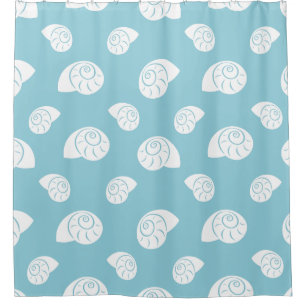 Minimalist Spiral Seashell Coastal Pattern