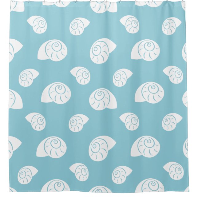 Minimalist Spiral Seashell Coastal Pattern (Front)