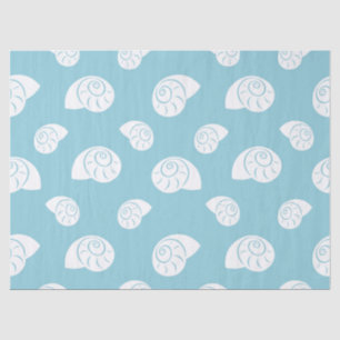Minimalist Spiral Seashell Coastal Pattern Tissue Paper