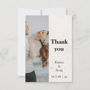 Minimalist Split-Design Wedding Thank You Card