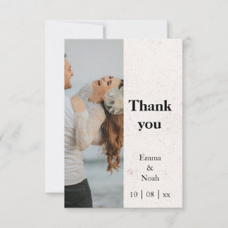 Minimalist Split-Design Wedding Thank You Card