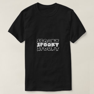 Minimalist Spooky – Halloween Typography Art T-Shirt