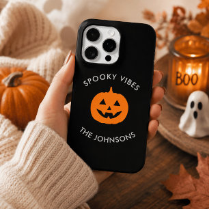 Minimalist Spooky Vibes – Personalized Halloween  iPhone 15 Pro Max Case