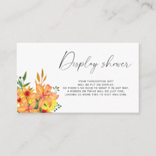 Minimalist spring Display shower Enclosure Card