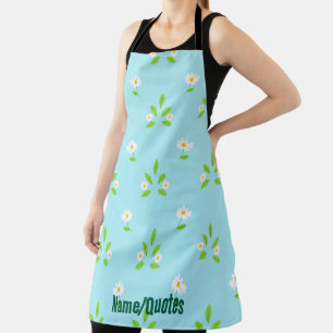 Minimalist Spring Floral Pattern Apron