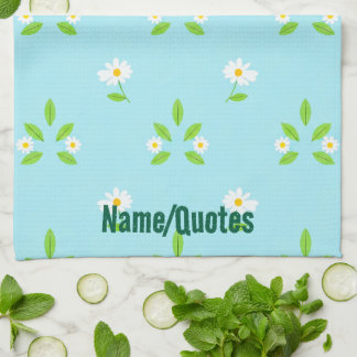 Minimalist Spring Floral Pattern Kitchen Towel