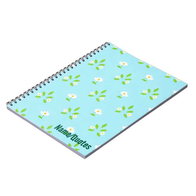 Minimalist Spring Floral Pattern Notebook (Left Side)