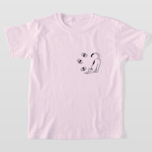 Minimalist Spring Kids Cat T-Shirt