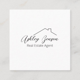 Minimalist | Square | QR Code  Square Business Card