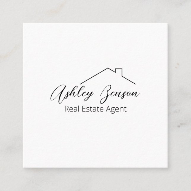 Minimalist | Square | QR Code  Square Business Card (Front)