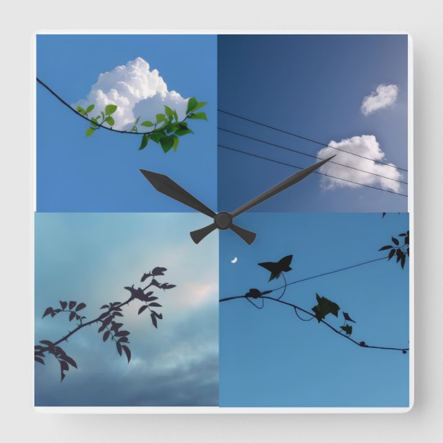 Minimalist Square Wall Clock (Front)