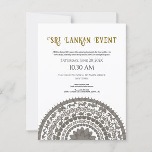 Minimalist Sri Lanka heritage design Postcard