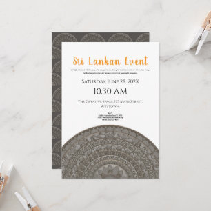 Minimalist Sri Lanka invitation design