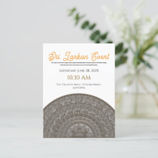Minimalist Sri Lanka invitation design Postcard