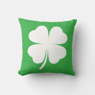 Minimalist St. Patrick’s Day Clover Design Throw Pillow