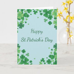 Minimalist St Patrick’s Day Clover Frame Greeting Card