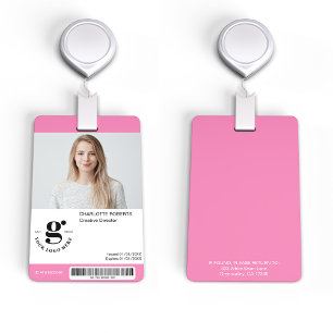 Minimalist Staff ID Employee Photo Badge