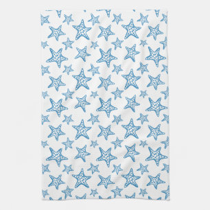 Minimalist Starfish Coastal Pattern (2) Kitchen Towel
